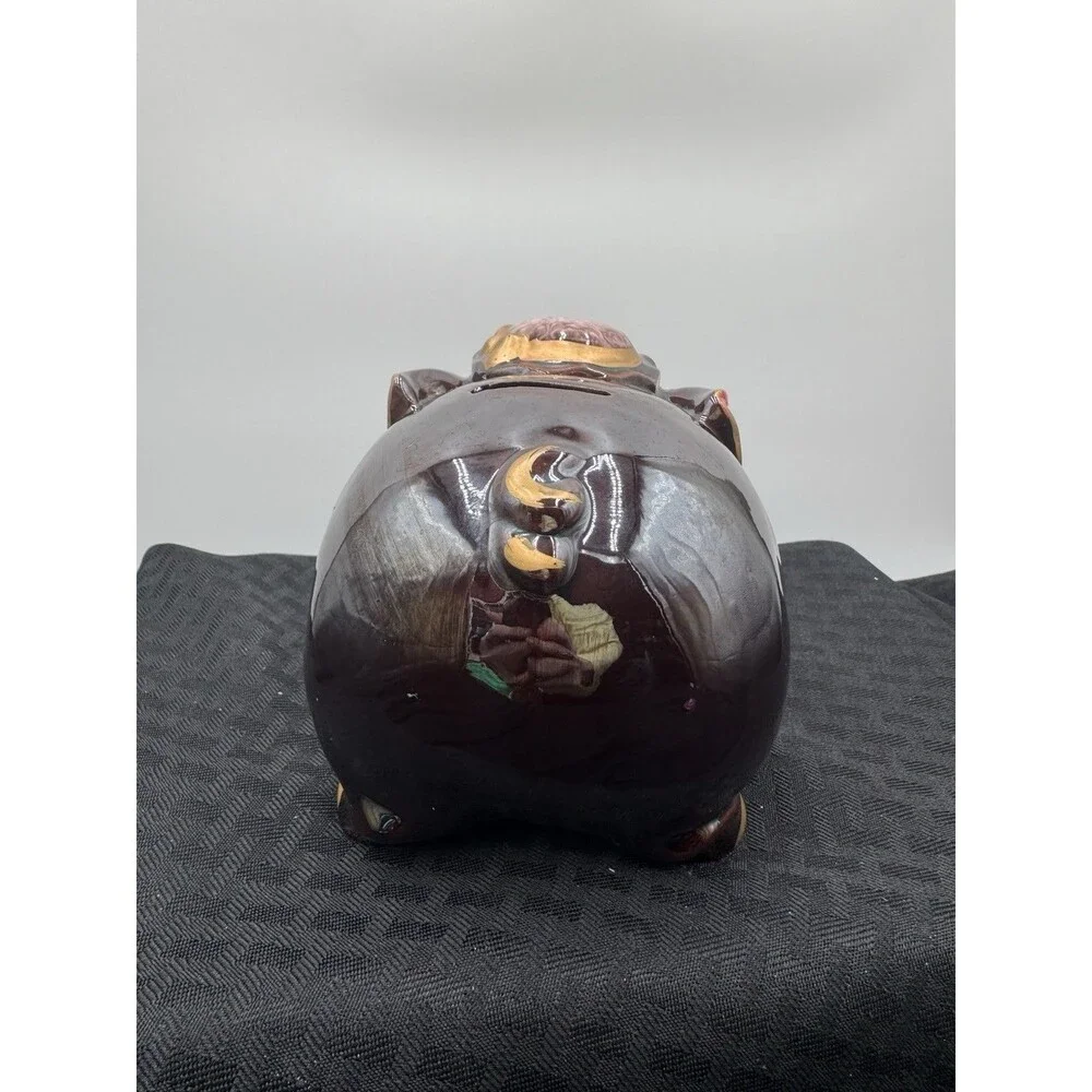 Vintage Hand painted Piggy Bank